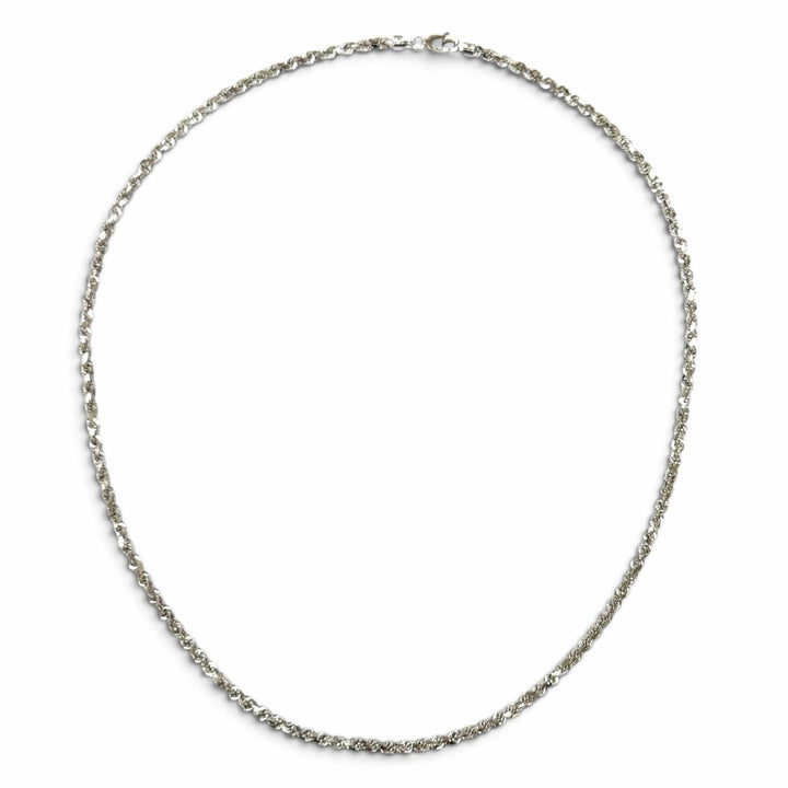 美品★AVALANCHE アヴァランチ 10K ロープネックレス アクセサリー ホワイトゴールド 重量14.2g メンズ 定価299900円