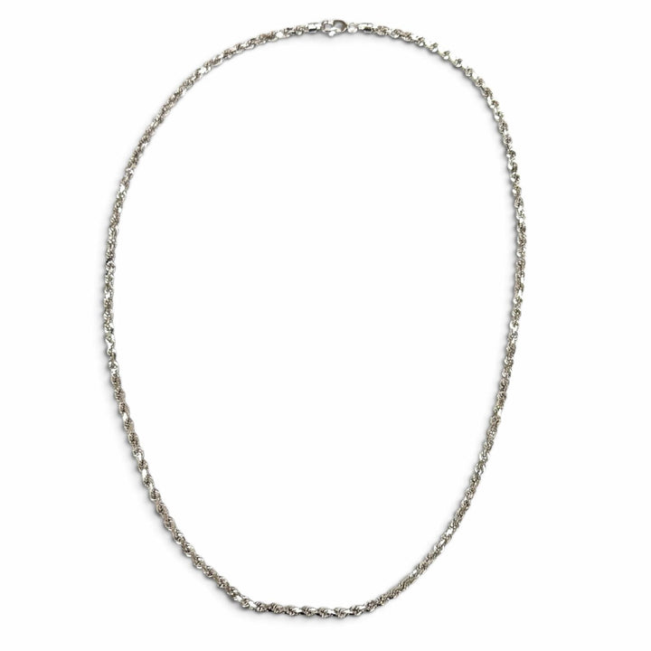 美品★AVALANCHE アヴァランチ 10K ロープネックレス アクセサリー ホワイトゴールド 重量14.2g メンズ 定価299900円