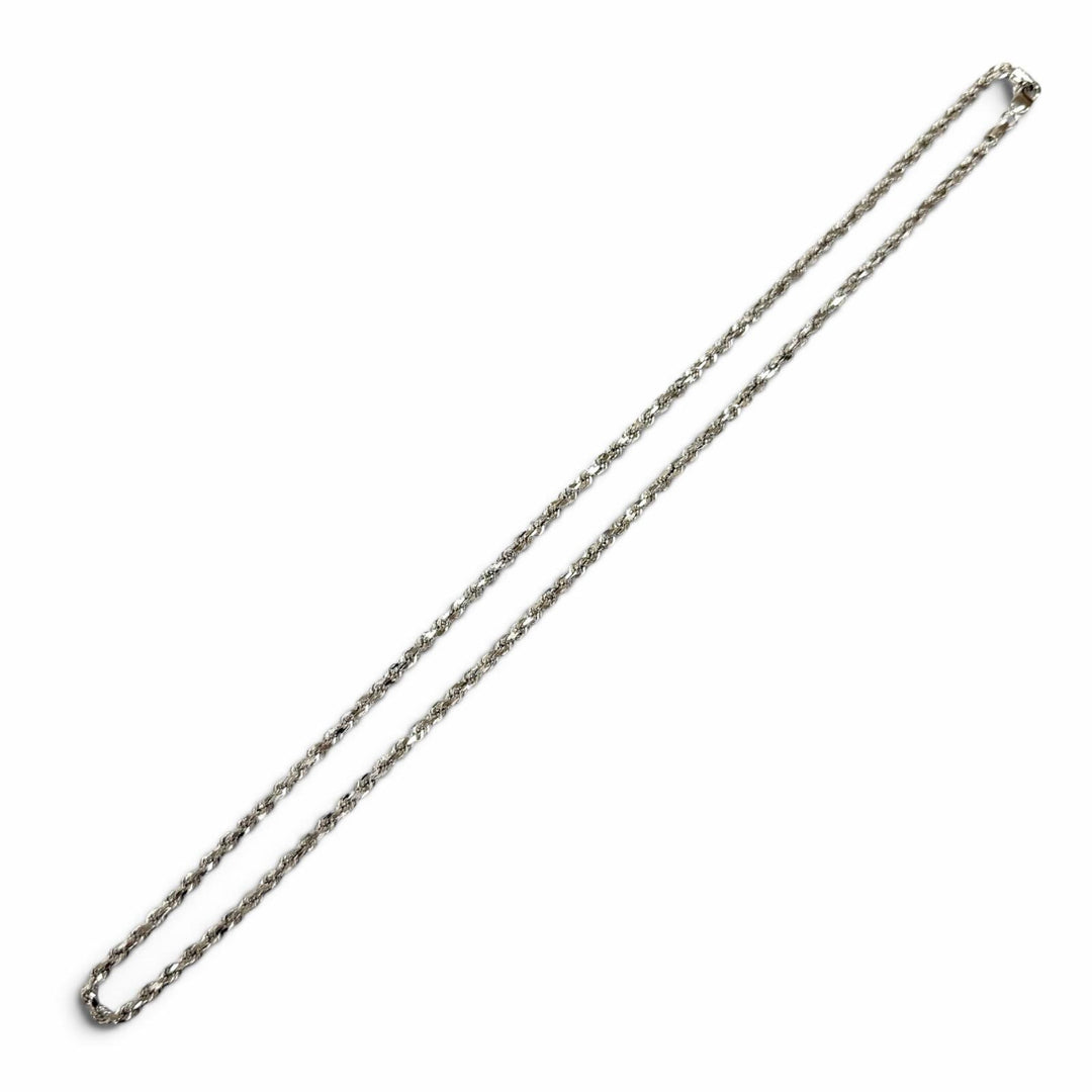 美品★AVALANCHE アヴァランチ 10K ロープネックレス アクセサリー ホワイトゴールド 重量14.2g メンズ 定価299900円
