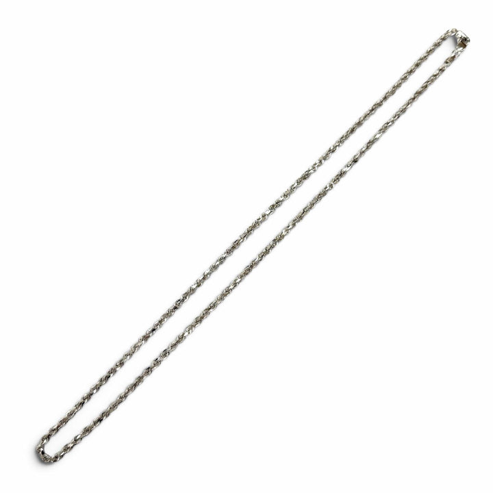 美品★AVALANCHE アヴァランチ 10K ロープネックレス アクセサリー ホワイトゴールド 重量14.2g メンズ 定価299900円