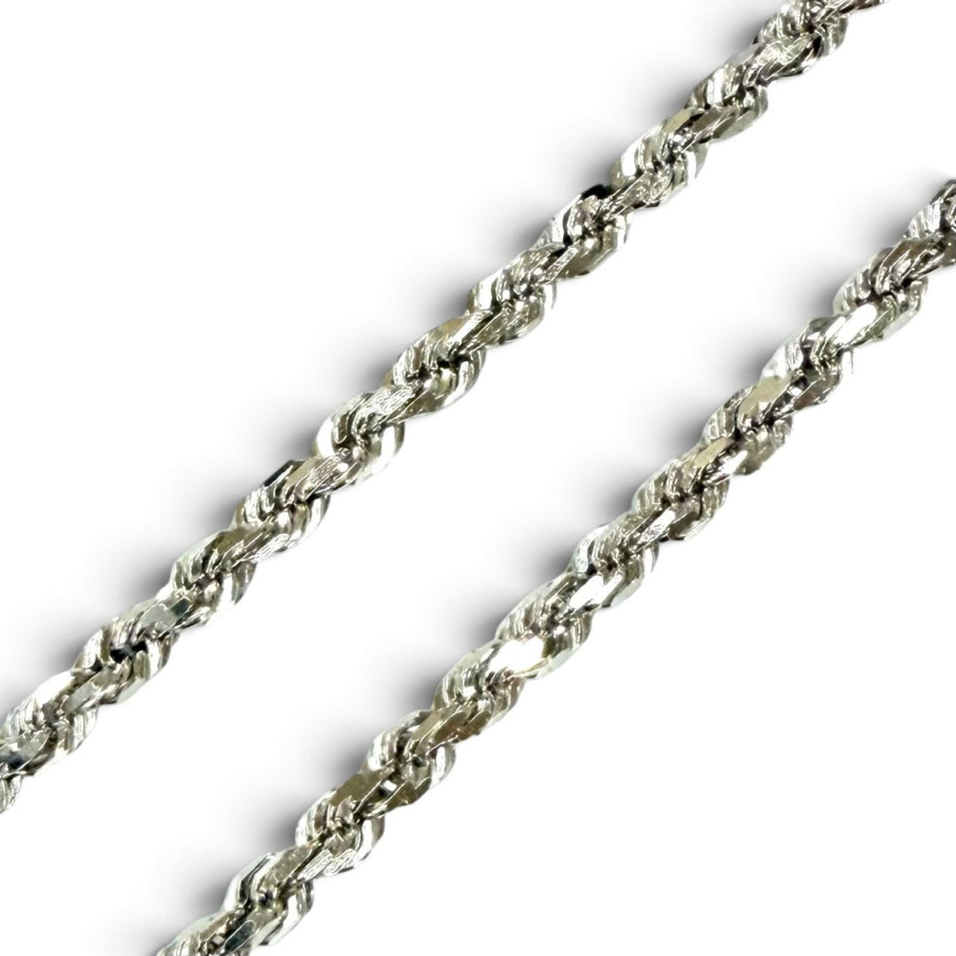 美品★AVALANCHE アヴァランチ 10K ロープネックレス アクセサリー ホワイトゴールド 重量14.2g メンズ 定価299900円