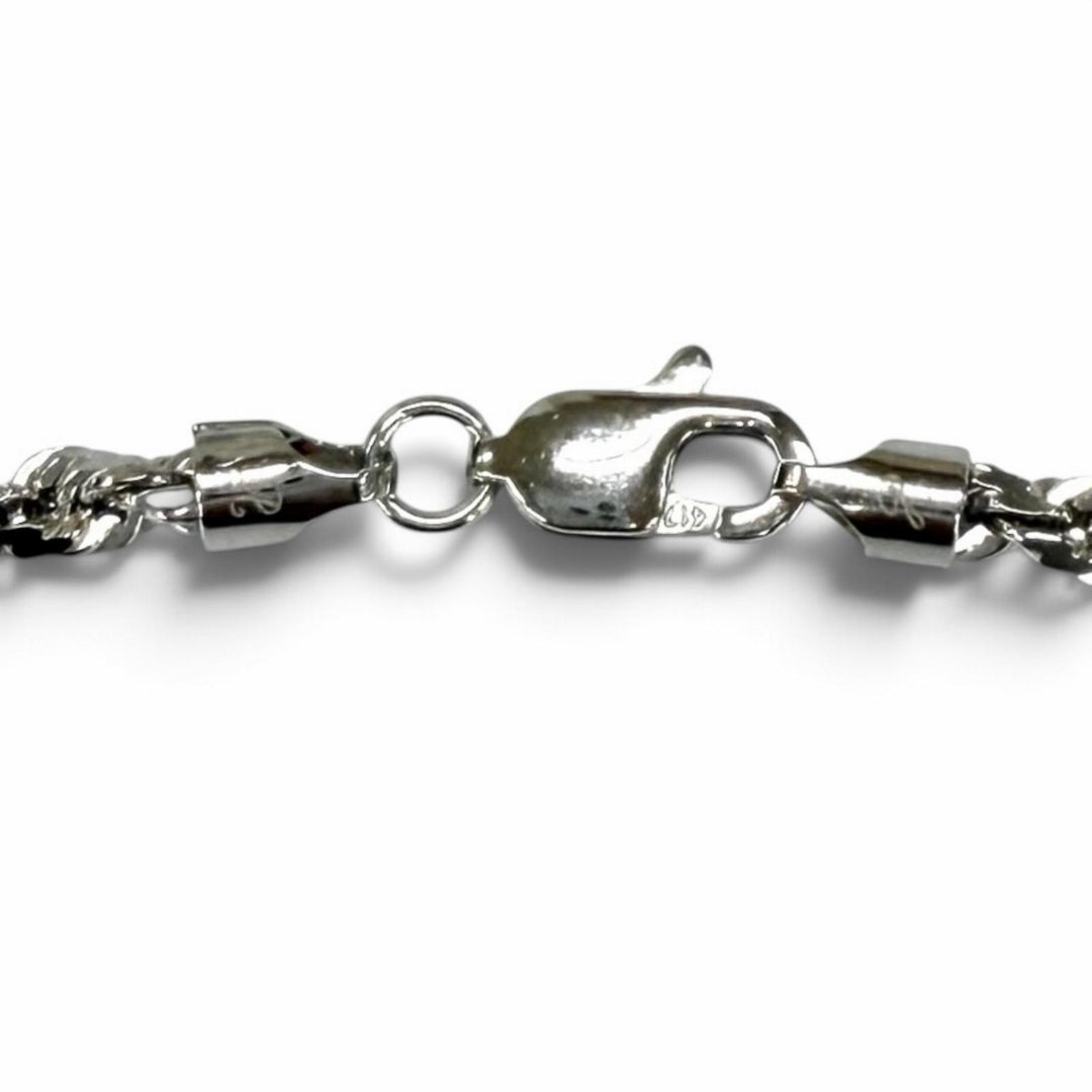 美品★AVALANCHE アヴァランチ 10K ロープネックレス アクセサリー ホワイトゴールド 重量14.2g メンズ 定価299900円