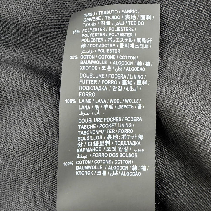 極美品◇SAINT LAURENT PARIS サンローランパリ 507530 ロゴボタン レザー使い ベルト付き トレンチコート 黒 36 伊製 正規品 レディース
