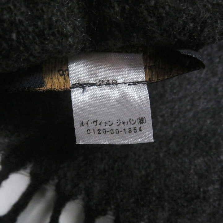 極美品□LOUIS VUITTON ルイヴィトン 2021年製 M75900 モノグラム・グラディエント カシミヤ混 マフラー グレー イタリア製 正規品