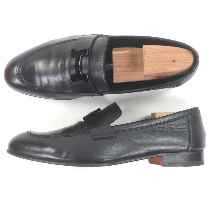 美品□HERMES エルメス 191306ZH レザー コンスタンス Hロゴ金具 ローファー モカシン ブラック 41 箱・保存袋付き イタリア製 メンズ