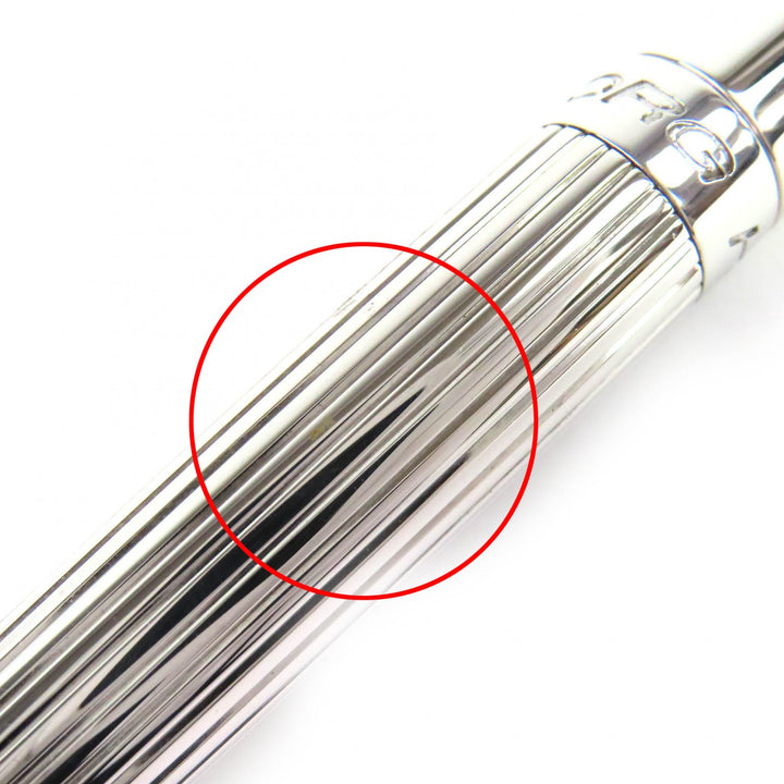 極美品△JORG HYSEK ヨルグ イゼック クロコダイルレザーケース付き ロゴ刻印 ツイスト式 ボールペン シルバー レッド メンズ 筆記確認済