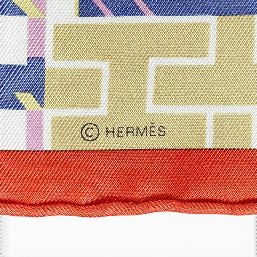 未使用品▲HERMES エルメス カレ45 ガヴロッシュ エルメス・ホースクラブ・デタイユ シルク100％ スカーフ マルチ 正規品 レディース