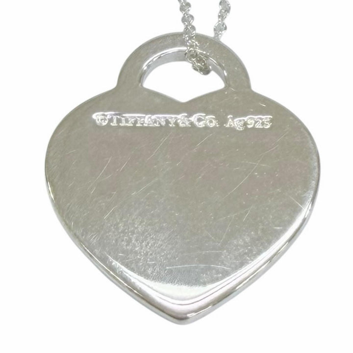 美品☆TIFFANY&amp;Co. ティファニー リターントゥティファニー ハートタグ ミディアム 1P ダイヤ ネックレス AG925 ダイヤモンド 重量6.6g
