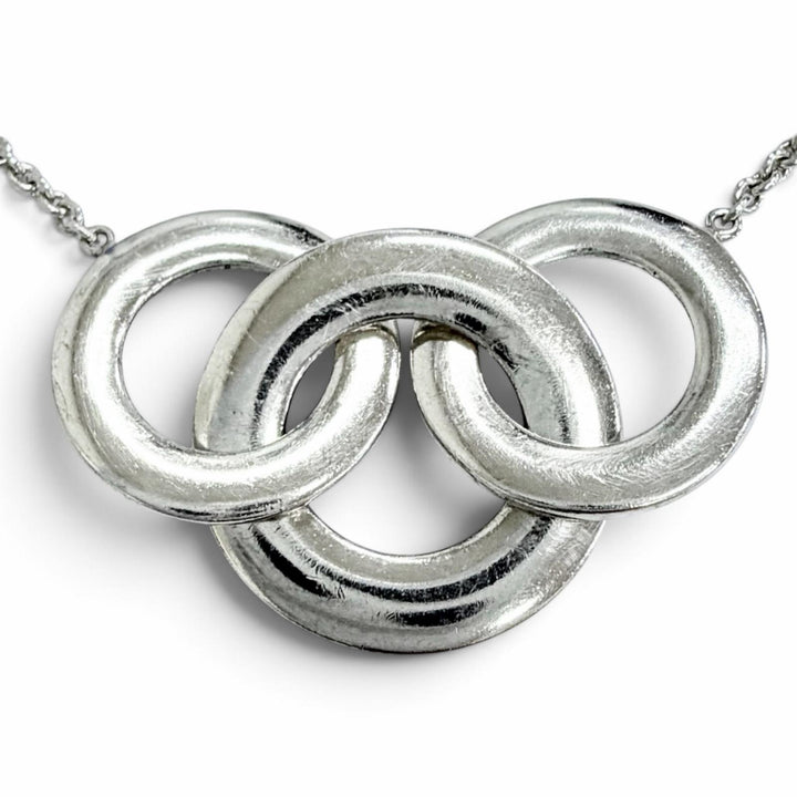 美品△TIFFANY&amp;Co. ティファニー 1837 インターロッキング サークル 925 ロング ネックレス シルバー 重量33.7g レディース 箱付き