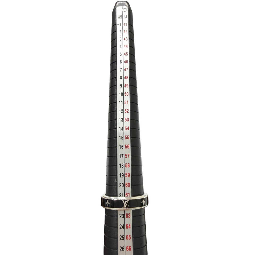 美品□LOUIS VUITTON ルイヴィトン 2025年製 M1534L リング LVスパイク AG925 指輪 ブラック L(JP22号相当) 伊製 7.1g 定価83600円