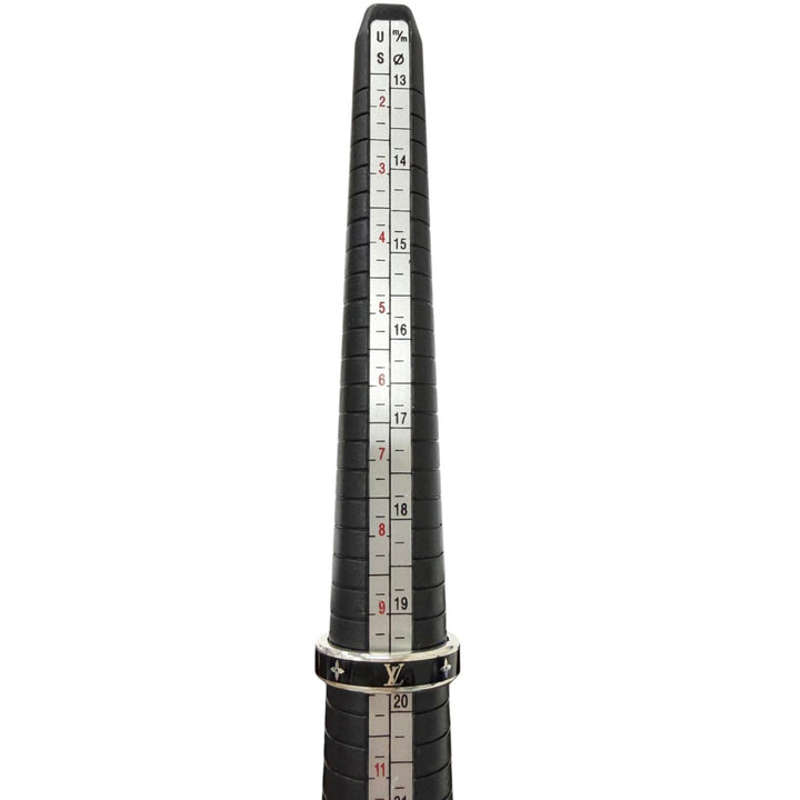 美品□LOUIS VUITTON ルイヴィトン 2025年製 M1534L リング LVスパイク AG925 指輪 ブラック L(JP22号相当) 伊製 7.1g 定価83600円