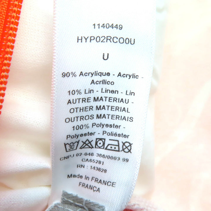 極美品△Christian Dior クリスチャンディオール HYP02RCO0U ディオリビエラ クッション リネン混 オレンジ フランス製 正規品 オススメ