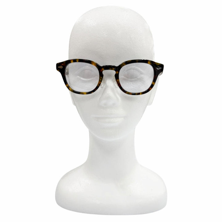 極美品▼MOSCOT モスコット LEMTOSH レムトッシュ ベッコウ柄 ウェリントン メガネ 眼鏡 アイウェア クリアブラウン 46□24-145 箱付き