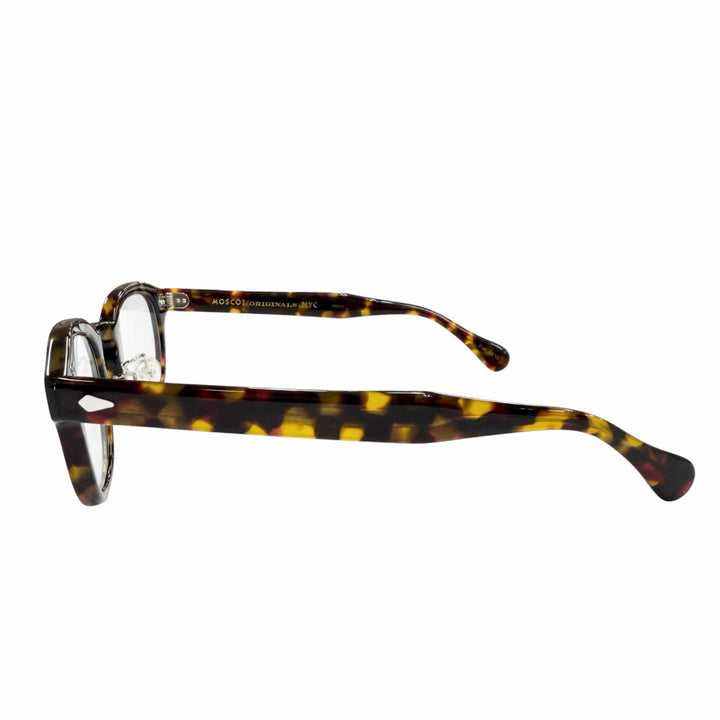極美品▼MOSCOT モスコット LEMTOSH レムトッシュ ベッコウ柄 ウェリントン メガネ 眼鏡 アイウェア クリアブラウン 46□24-145 箱付き