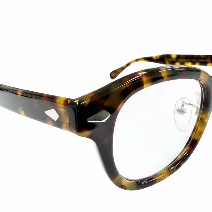 極美品▼MOSCOT モスコット LEMTOSH レムトッシュ ベッコウ柄 ウェリントン メガネ 眼鏡 アイウェア クリアブラウン 46□24-145 箱付き
