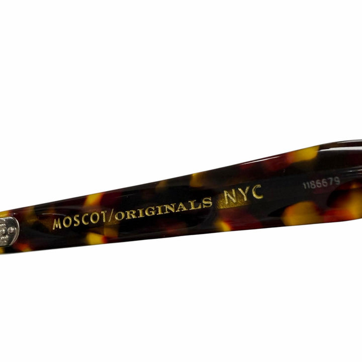 極美品▼MOSCOT モスコット LEMTOSH レムトッシュ ベッコウ柄 ウェリントン メガネ 眼鏡 アイウェア クリアブラウン 46□24-145 箱付き