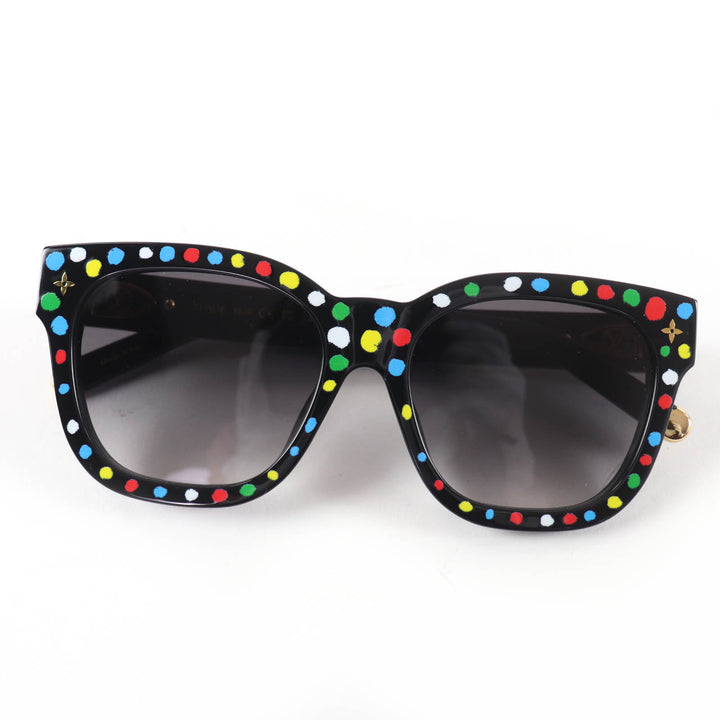 極美品☆LOUIS VUITTON×Yayoi Kusama ルイヴィトン×草間彌生 2022年製 Z1903E マイモノグラムスクエア ドット サングラス 54□17 143
