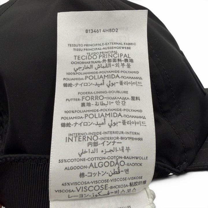 未使用品▼GUCCI グッチ 813461 レザー使 ロゴエンボス 帽子 ベースボールキャップ ブラック シルバー金具 XL イタリア製 正規品 メンズ