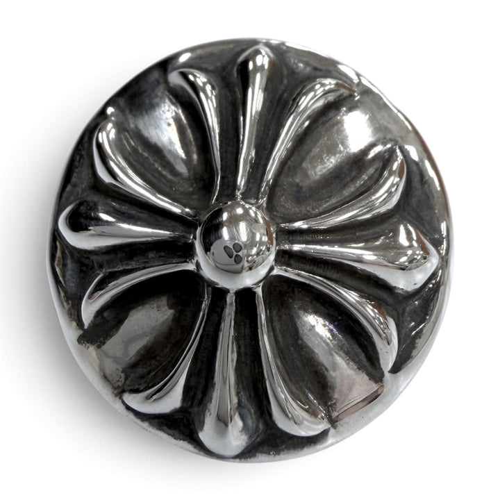 美品▼CHROME HEARTS クロムハーツ HAIRBAND 925 クロスボールボタン コンチョ ヘアアクセサリー シルバー 重量14.4g メンズ レディース