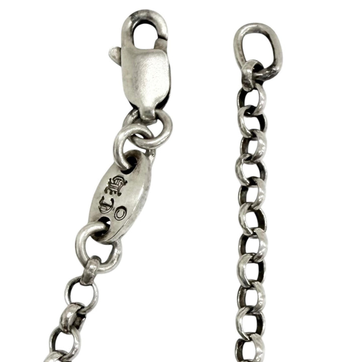 美品□CHROME HEARTS クロムハーツ SV925 ロールチェーン 18インチ ネックレス アクセサリー シルバー 重量4.2g メンズ レディース