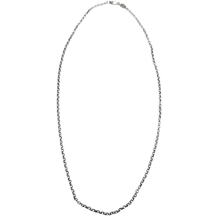 美品□CHROME HEARTS クロムハーツ SV925 ロールチェーン 18インチ ネックレス アクセサリー シルバー 重量4.2g メンズ レディース