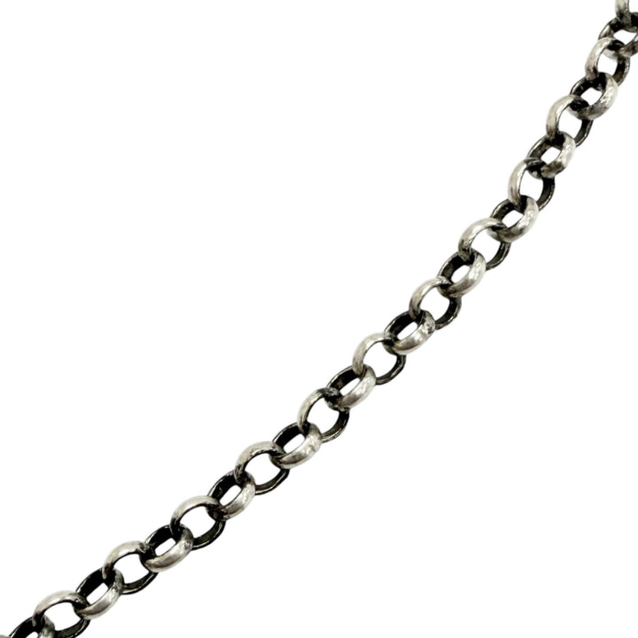 美品□CHROME HEARTS クロムハーツ SV925 ロールチェーン 18インチ ネックレス アクセサリー シルバー 重量4.2g メンズ レディース