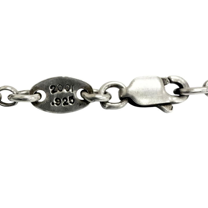 美品□CHROME HEARTS クロムハーツ SV925 ロールチェーン 18インチ ネックレス アクセサリー シルバー 重量4.2g メンズ レディース