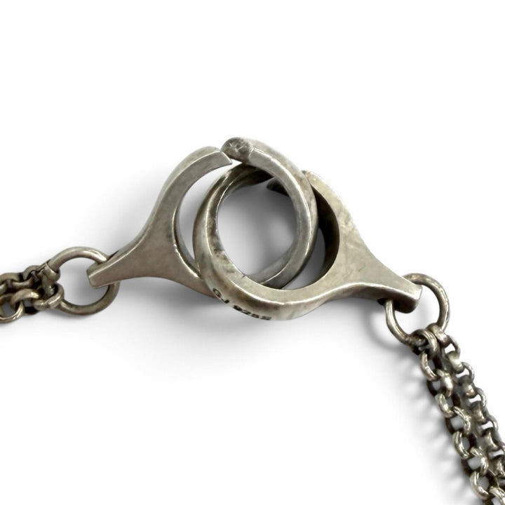 美品★Georg Jensen ジョージジェンセン ステーション 925 オニキス フレッシュウォーターパール ロング ネックレス 総重量53.5g