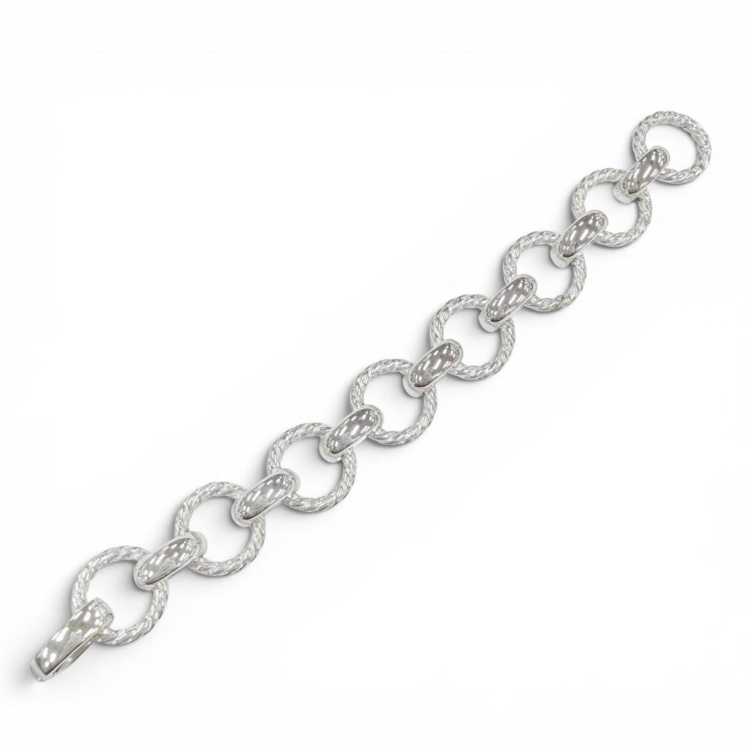 美品◇TIFFANY&amp;Co. ティファニー ヴィンテージ ツイストサークル 925 全長約19cm ブレスレット シルバー イタリア製 重量62.6g メンズ