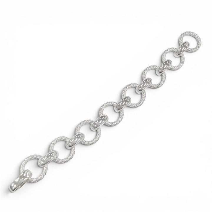 美品◇TIFFANY&amp;Co. ティファニー ヴィンテージ ツイストサークル 925 全長約19cm ブレスレット シルバー イタリア製 重量62.6g メンズ