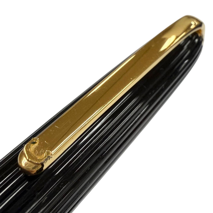 良品▼Cartier カルティエ ルイ カルティエ ストライプ ツイスト式 シャープペンシル ブラック ゴールド フランス製 メンズ