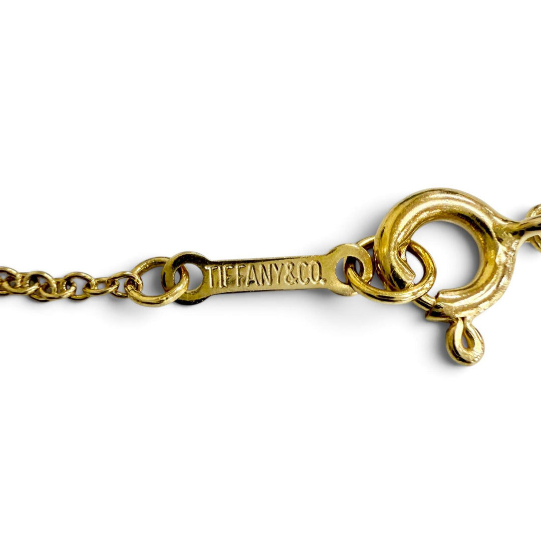 極美品△TIFFANY&amp;Co. ティファニー パロマピカソ ラビングハート ダイヤ ネックレス ペンダント 750(YG) イエローゴールド 重量3.22g