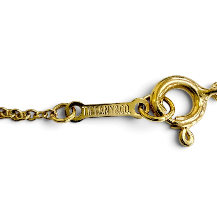 極美品△TIFFANY&amp;Co. ティファニー パロマピカソ ラビングハート ダイヤ ネックレス ペンダント 750(YG) イエローゴールド 重量3.22g