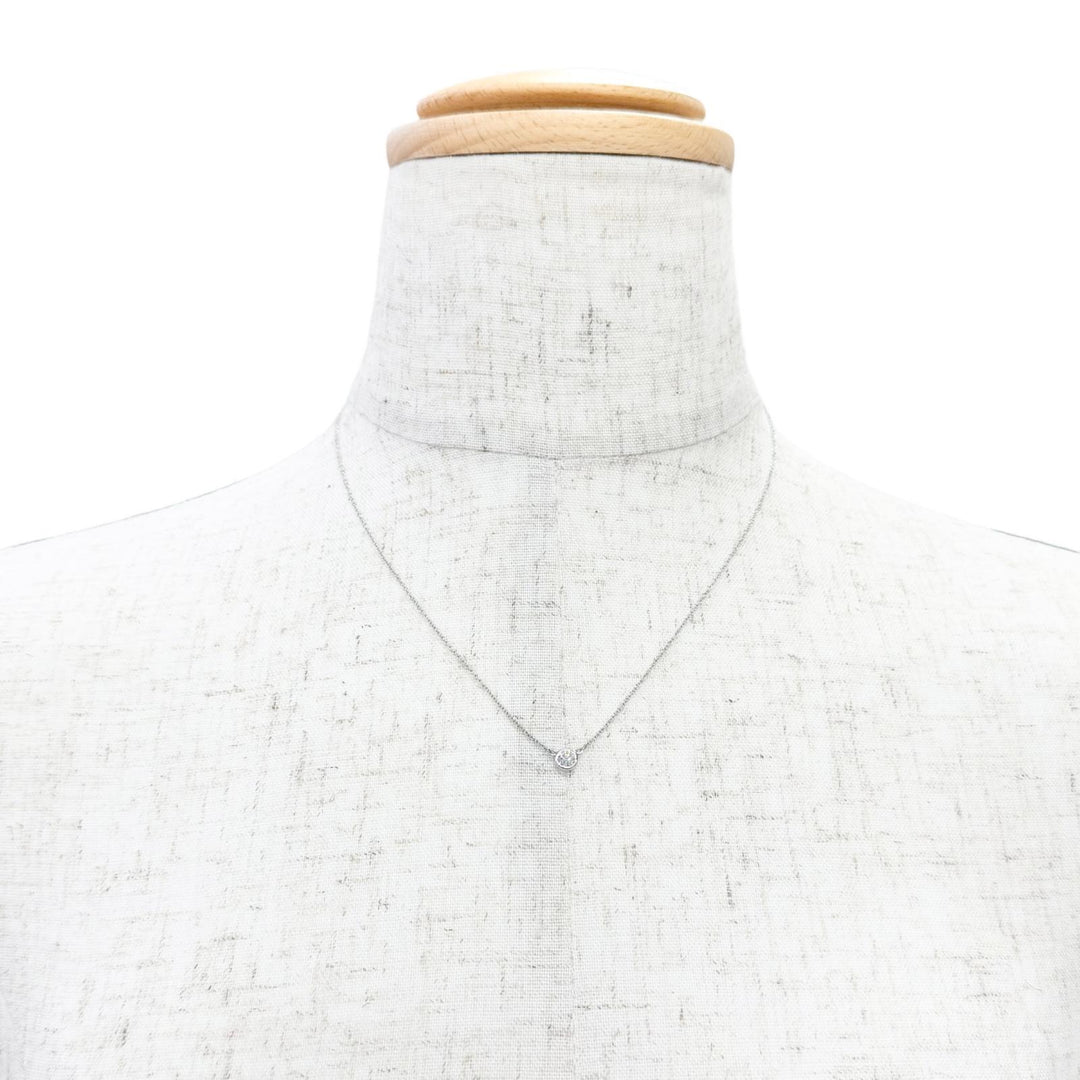 極美品△TIFFANY&amp;Co. ティファニー 23316471 バイザヤード PT950 1Pダイヤモンド 約0.18ct ネックレス プラチナ 重量2.49g 2008年1月購入