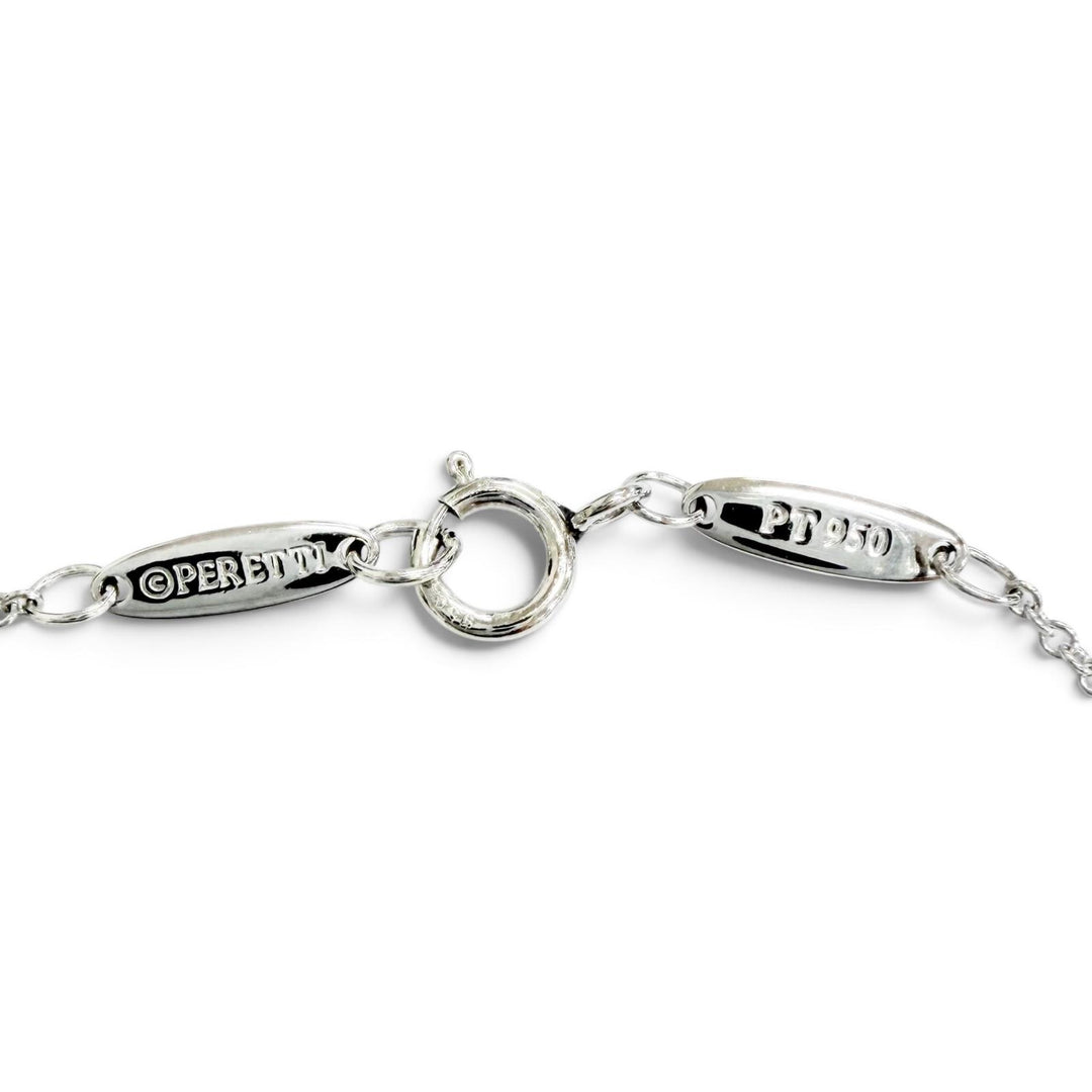 極美品△TIFFANY&amp;Co. ティファニー 23316471 バイザヤード PT950 1Pダイヤモンド 約0.18ct ネックレス プラチナ 重量2.49g 2008年1月購入