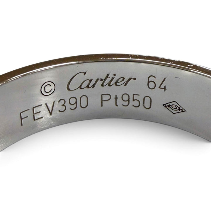 美品▼Cartier カルティエ FEV390 ラブ リング クラシック PT950 プラチナ 指輪 シルバー 64 JP24号 重量8.83g メンズ アクセサリー