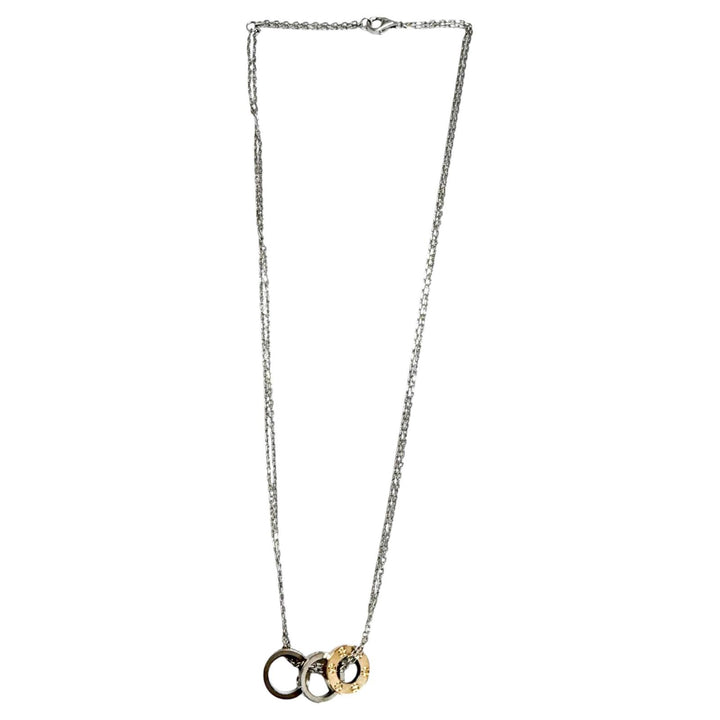 美品□Cartier カルティエ ラブ スリーフープ 750(PG WG) ダイヤモンド SO9536 ネックレス ホワイトゴールド ピンクゴールド 8.91g