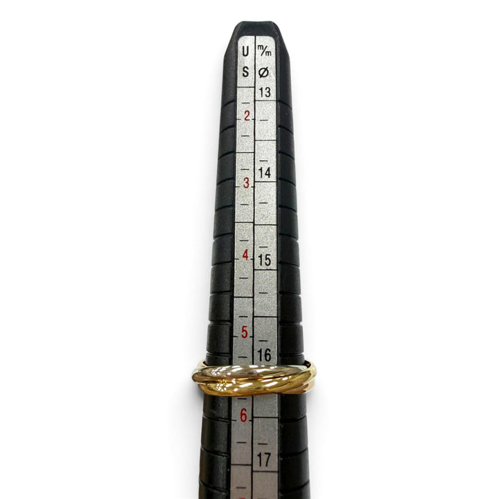 極美品▼Cartier カルティエ A5168H トリニティ スモール 750(YG PG WG) リング 指輪 ゴールド シルバー 51 JP11号 重量3.6g レディース