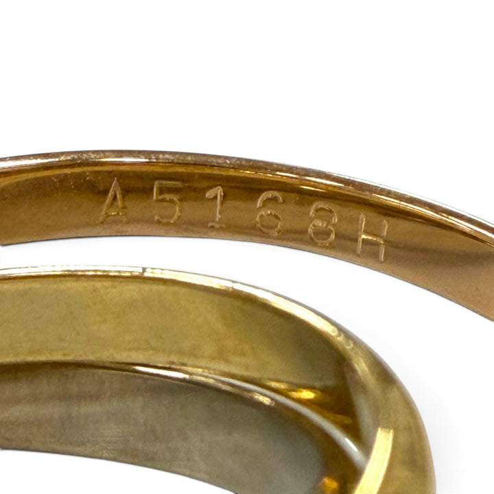 極美品▼Cartier カルティエ A5168H トリニティ スモール 750(YG PG WG) リング 指輪 ゴールド シルバー 51 JP11号 重量3.6g レディース