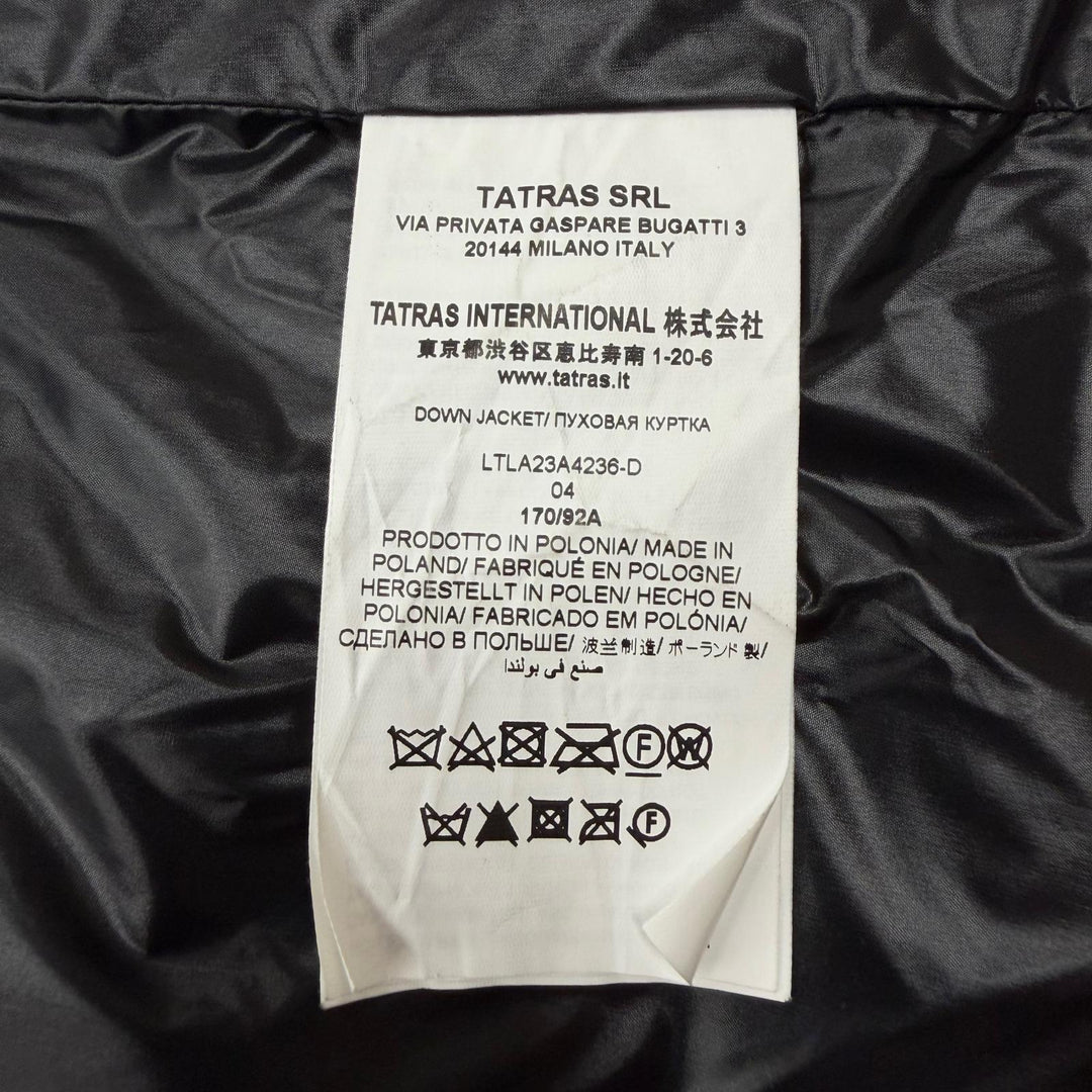 美品▼TATRAS タトラス LTLA23A4236 LARALI ララリ ワッペン付き フーデッド WZIPUP ダウンジャケット グリーン 4 正規品 レディース