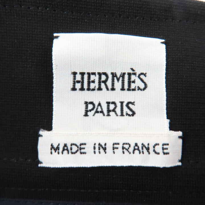 極美品☆HERMES エルメス 23SS 3E0315DJ 膝丈 フレアスカート デザインスカート ブラック 36 フランス製 正規品 レディース
