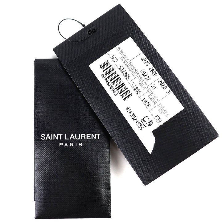 極美品△SAINT LAURENT PARIS サンローランパリ 20AW 632886 ウール100％ ストライプ柄 ロゴボタン ダブルブレストジャケット 34 正規品