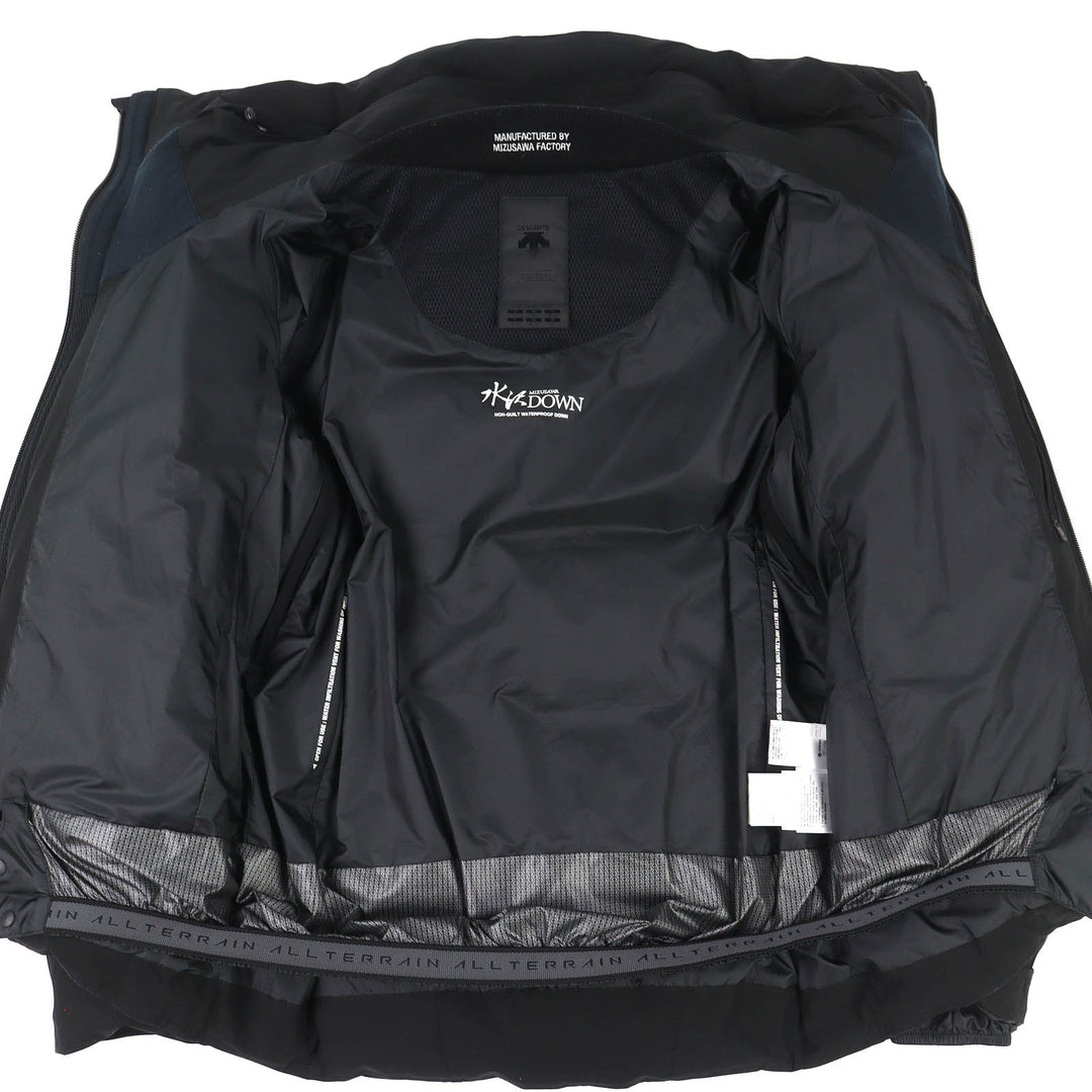 美品△DESCENTE ALLTERRAIN MIZUSAWA DOWN デサントオルテライン 水沢ダウン DAMQGK30U マウンテニア ダウンジャケット 黒 S 正規品