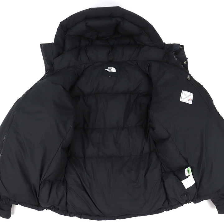 美品△THE NORTH FACE ザ・ノースフェイス ND92360 Alteration Baffs Jacket ロゴ刺繍 フード付き ダウンジャケット ブラック L 正規品