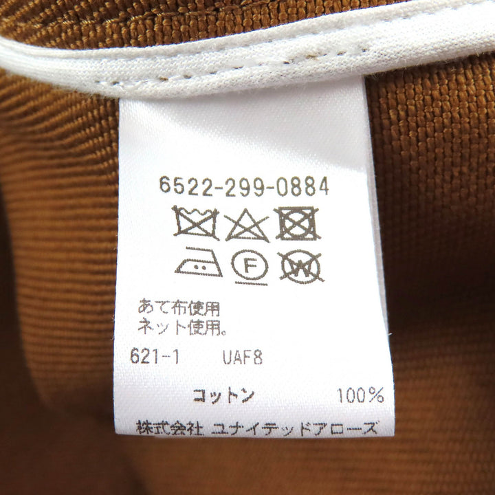 極美品△DRAWER ドゥロワー 24AW 6522-299-0884 FALL1 コットンカバーオールジャケット ロゴボタン ブラウン 36 正規品 レディース