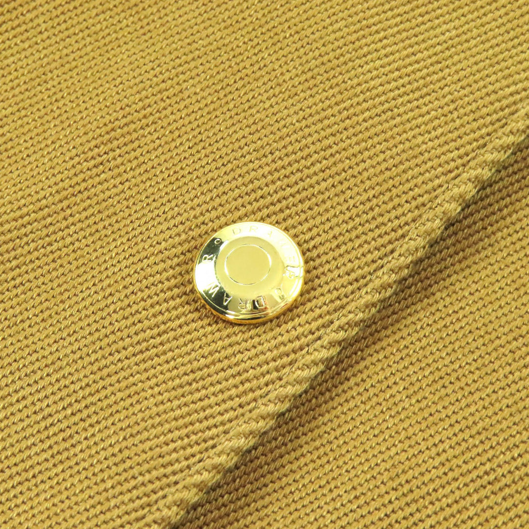 極美品△DRAWER ドゥロワー 24AW 6522-299-0884 FALL1 コットンカバーオールジャケット ロゴボタン ブラウン 36 正規品 レディース