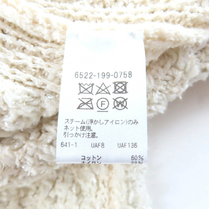 極美品★DRAWER ドゥロワー 23SS 6522-199-0758 ロゴボタン付 3Gツイード スパンコール ニット ジャケット (Mサイズ相当） 正規品