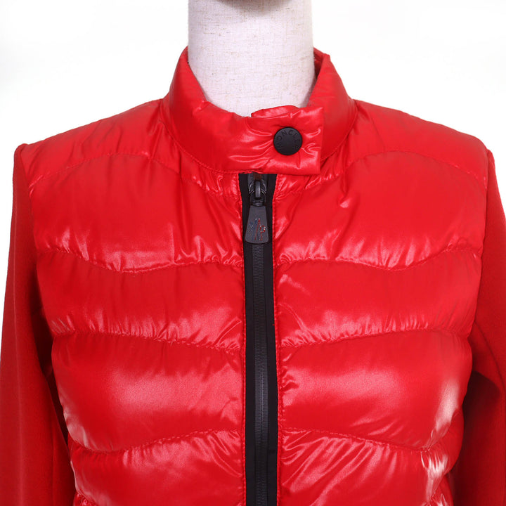 極美品△MONCLER GRENOBLE モンクレール グルノーブル DFS Skiwear Collection ロゴワッペン フリース切替 ダウンジャケット S 正規品