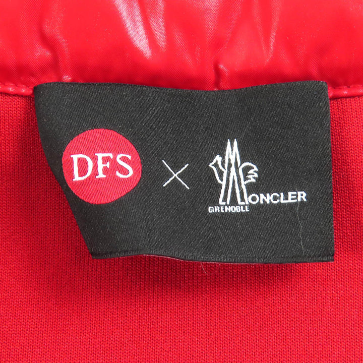 極美品△MONCLER GRENOBLE モンクレール グルノーブル DFS Skiwear Collection ロゴワッペン フリース切替 ダウンジャケット S 正規品