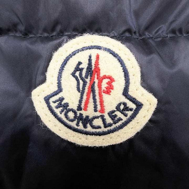 極美品◇MONCLER モンクレール 22-23AW H20931C00041 EVETTES リバーシブル ロゴワッペン ボアフード ベルト付 ダウンコート 紺 0 正規品